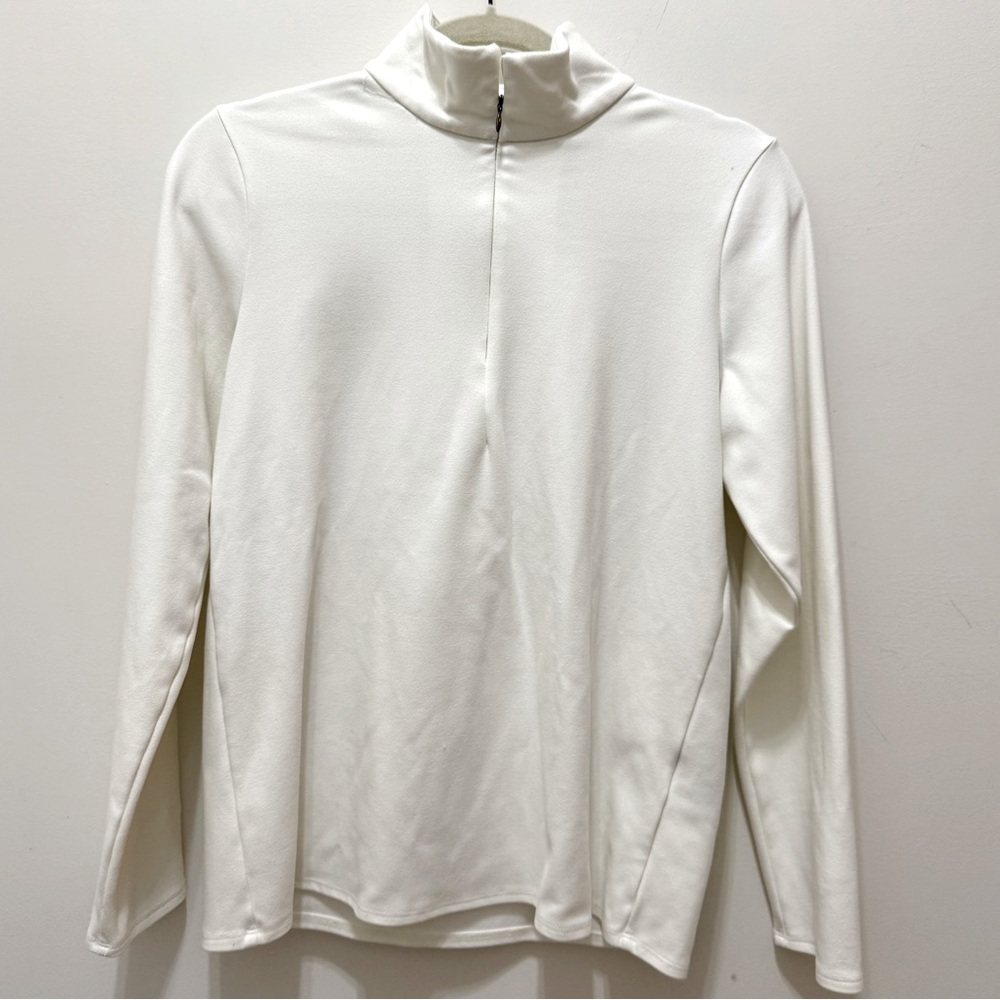 Women’s White 1/4 zip top